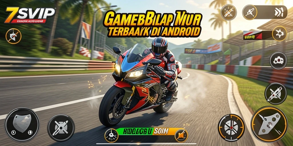 Screenshot gameplay <strong>7SVIP</strong> menampilkan aksi balap motor yang mendebarkan.