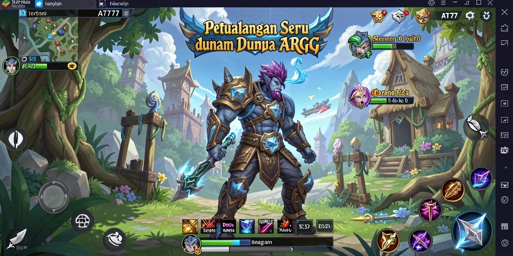 Tampilan gameplay mendebarkan dari AT777 yang penuh aksi ARPG.
