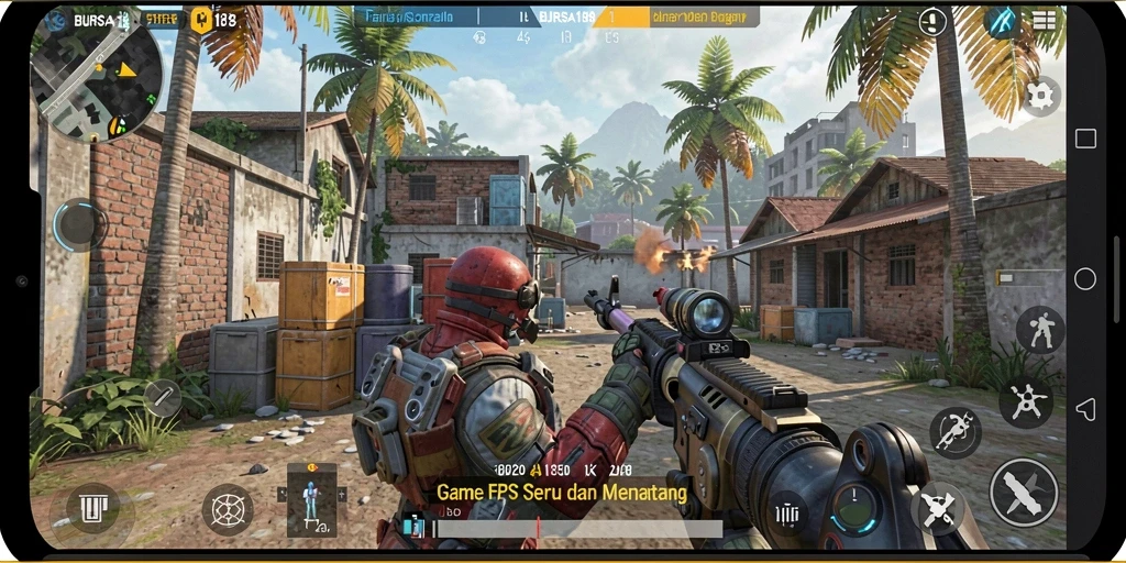 Screenshot gameplay BURSA188 yang menunjukkan aksi pertarungan intens.