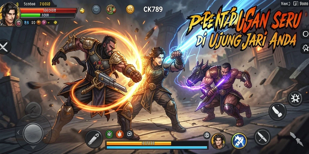 Tampilan gameplay CK789 yang intens dan mendebarkan.