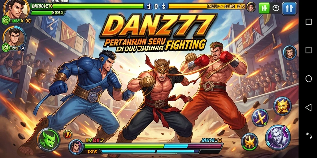 Tampilan gameplay Fighting mendebarkan di DAN777.