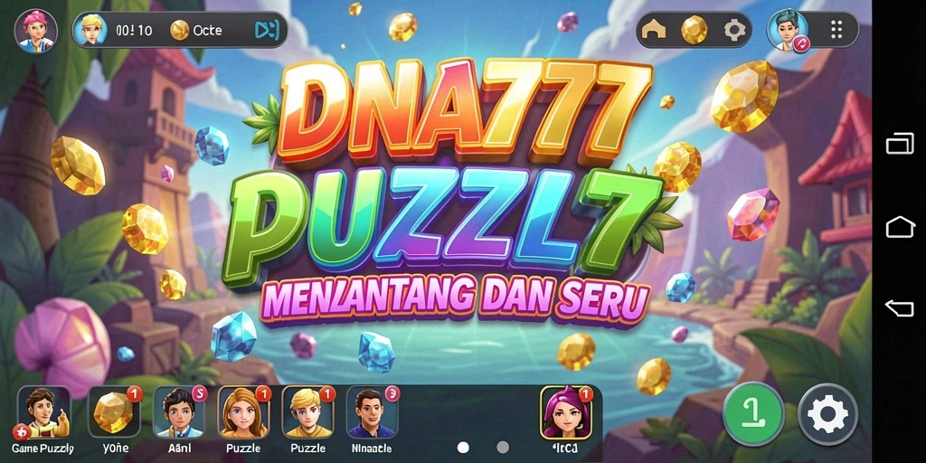 Screenshot utama menampilkan gameplay menantang dari DNA777.