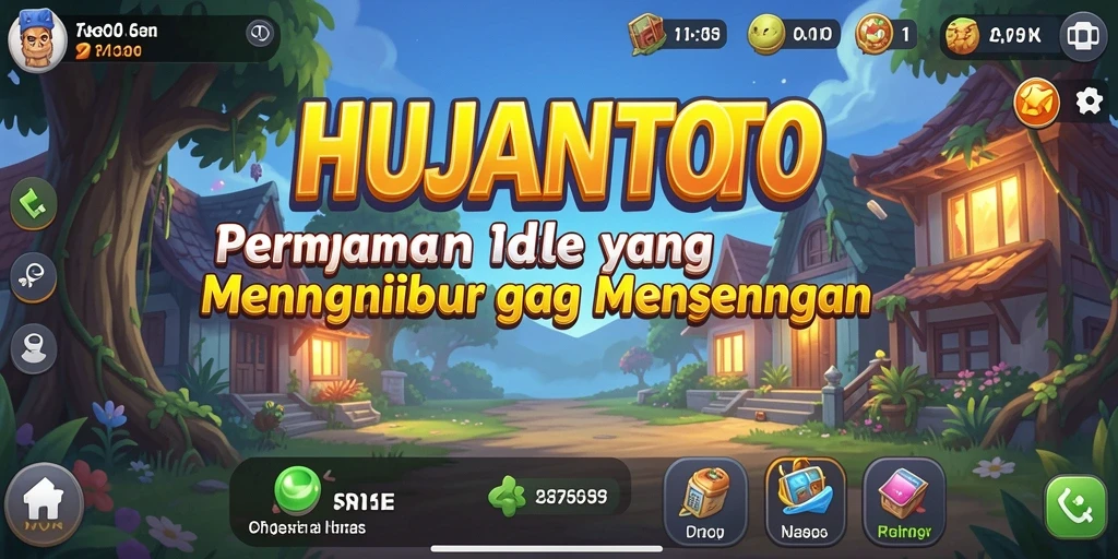 Tampilan gameplay HUJANTOTO yang sederhana dan menarik.