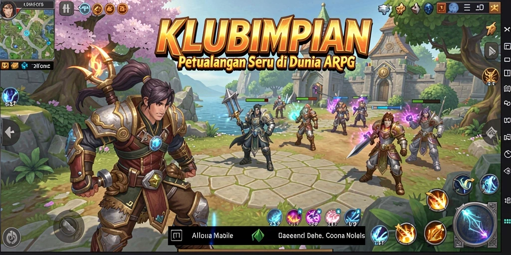 Menampilkan aksi seru dalam gameplay ARPG KLUBIMPIAN.