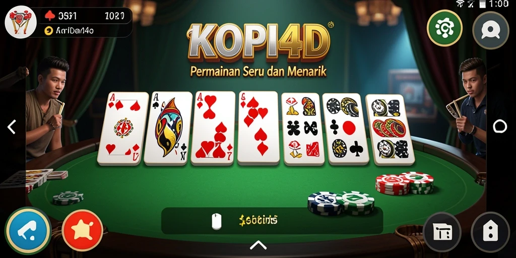 Screenshot KOPI4D menampilkan gameplay seru dari permainan Domino yang kompetitif.