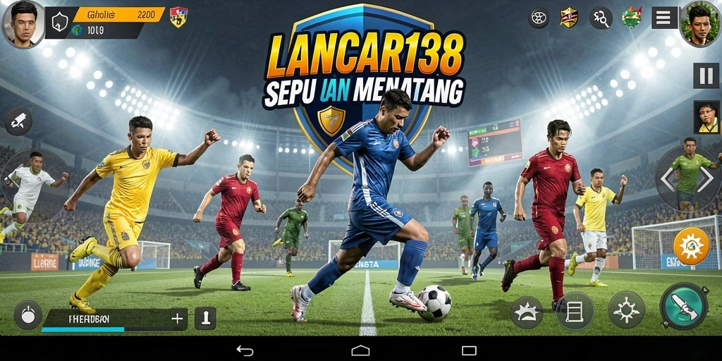 Tampilan aksi menarik dari game sepak bola LANCAR138.