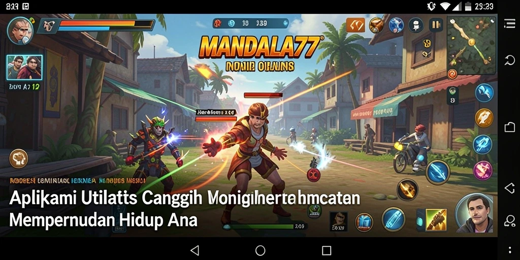 Tampilan antarmuka MANDALA77 yang sederhana dan fungsional.