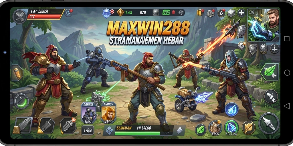 Tampilan gameplay ikonis dari MAXWIN288 dalam genre SLG.