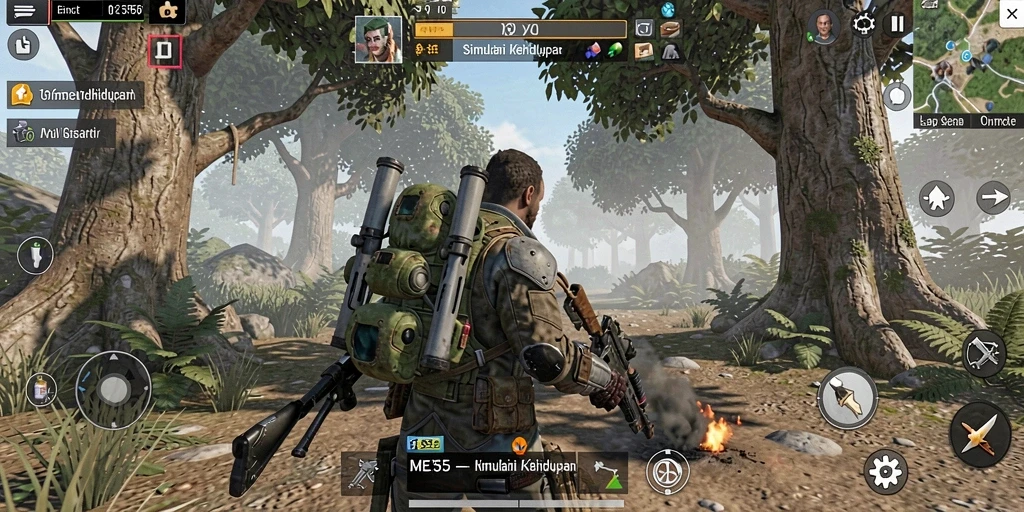 Screenshot utama ME355 menampilkan gameplay yang menarik dan interaktif.