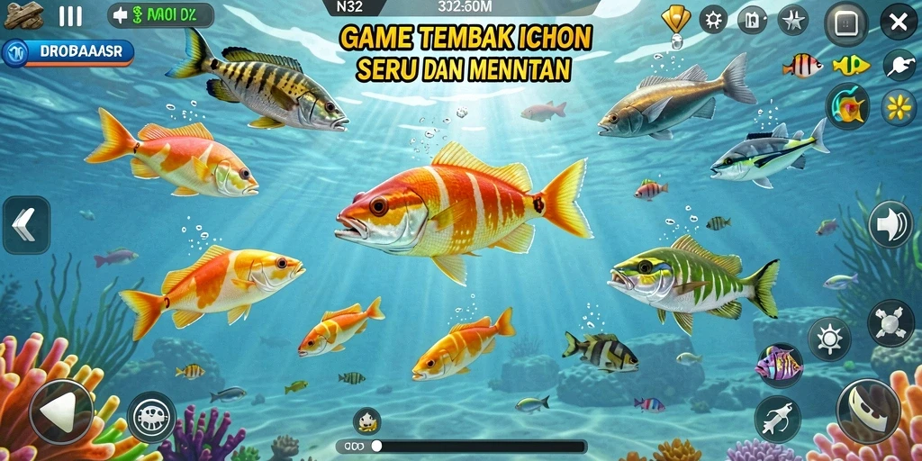 Tampilan gameplay Tembak Ikan yang mengasyikkan di N32.
