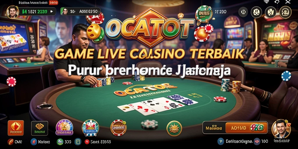 Tampilan gameplay seru di OCATOTO dengan dealer langsung.