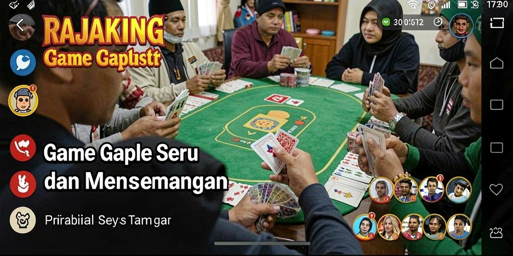 Screenshot gameplay RAJAKING yang penuh aksi Gaple.
