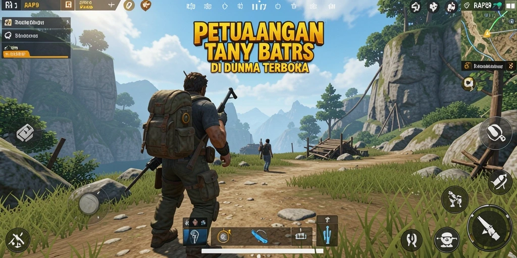 Screenshot menunjukkan aksi eksplorasi yang seru di dunia Open World.