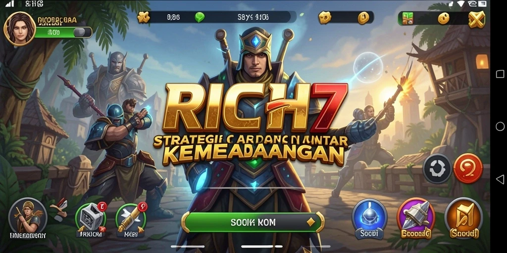 Tampilan gameplay seru di RICH7 dengan strategi mendebarkan.