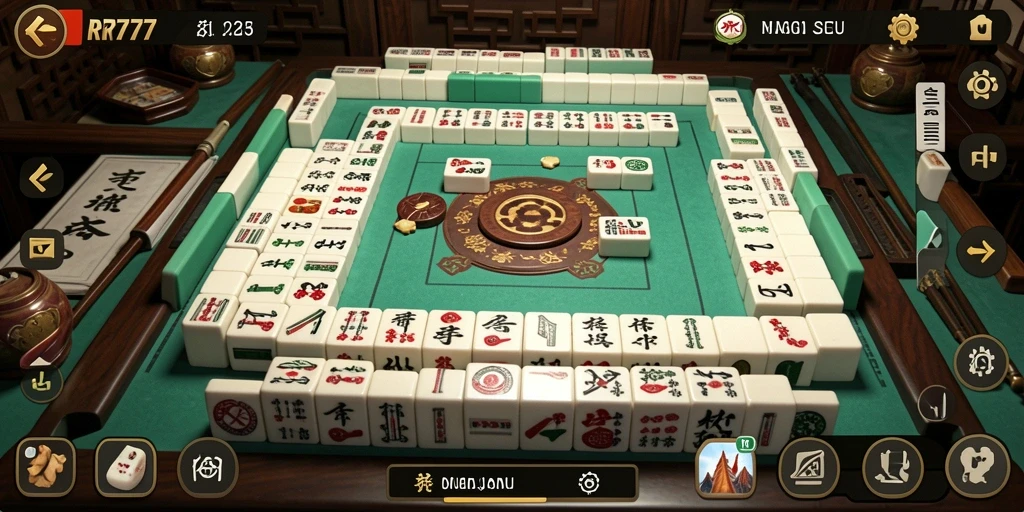 Tampilan gameplay RR777 yang menarik dan penuh warna saat bermain Mahjong.
