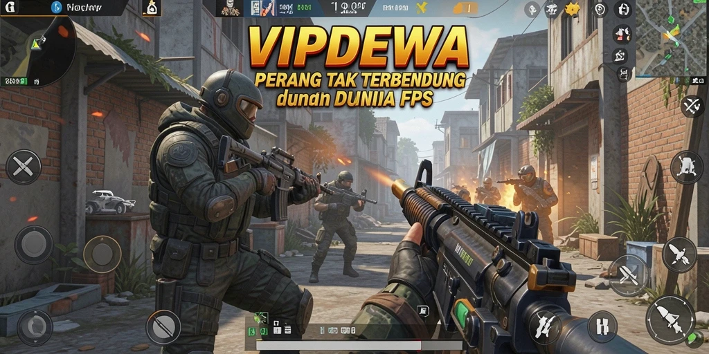 Screenshot gameplay VIPDEWA menampilkan aksi tembak-menembak yang mendebarkan.