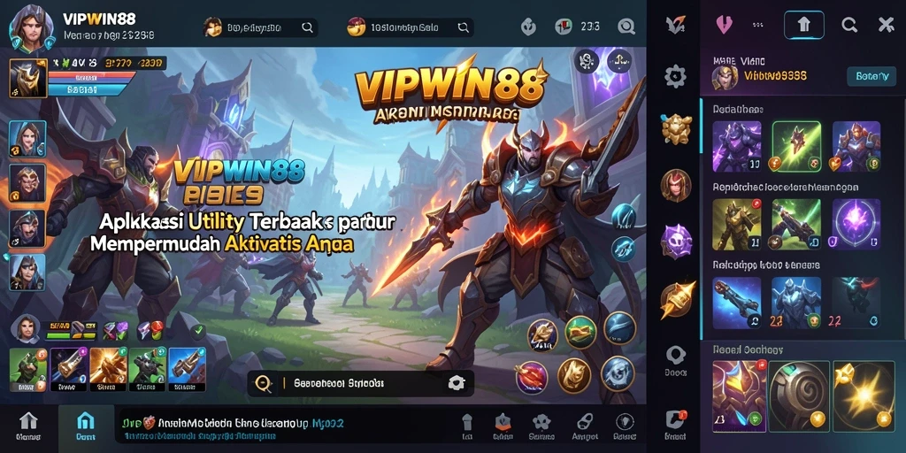 Tampilan utama <strong>VIPWIN88</strong> dengan fitur pengingat dan manajemen waktu.