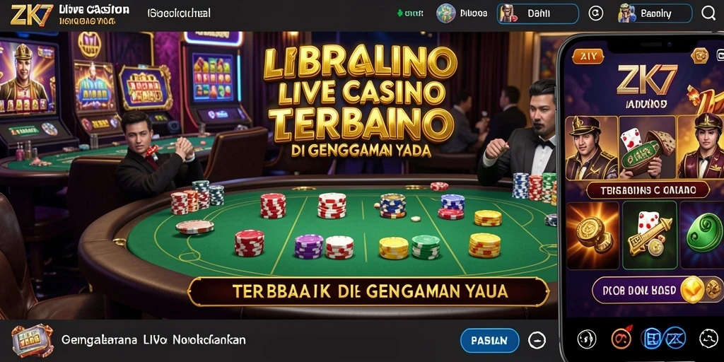Gameplay ZK7 yang mendebarkan dengan dealer live di kasino.